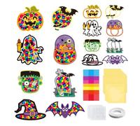 Kit de Déco Printanière, 16 Kits de Bricolage de Loisirs Créatifs de Printemps, Autocollants Fenêtre À Réaliser Soi-Même avec Effet Vitrail, Attrape-soleil Pendentif pour Maison Decoration