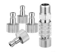 Kit de déconnexion rapide pour aérographe en métal 5 pièces avec valve pour une commutation efficace de la source d'air entre plusieurs outils d'aérographe