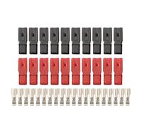Kit de déconnexion rapide pour connecteur Anderson, 10 paires 15/45 A, terminal en cuivre plaqué argent, coque PC, rouge et noir, pour véhicules électriques, systèmes photovoltaïques, charge EV