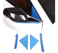 Kit de décoration 3D souple en fibre de carbone véritable pour rétroviseur de voiture compatible avec Corvette C8 Stingray Z06 Z51 2020 2021 2022 2023 Accessoires de décoration intérieure (bleu)
