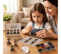 Kit de décoration à faire soi-même - Perles pour arts et projets de bricolage - Perles pour expression et artisanat éducatif (noir 1, 30 cm)