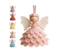 Kit De Décoration D'ange Au Crochet À Faire Soi-Même, Poupée Anges Décoration À Suspendre Pour Sapin De Noël, Kit De Bricolage Avec Fil Pour Débutants (D)