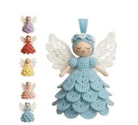 Kit De Décoration D'ange Au Crochet À Faire Soi-Même, Poupée Anges Décoration À Suspendre Pour Sapin De Noël, Kit De Bricolage Avec Fil Pour Débutants (C)