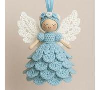 Kit de décoration d'ange au crochet avec matériaux complets et guide pas à pas pour les novices pour créer des ornements de vacances uniques (1)