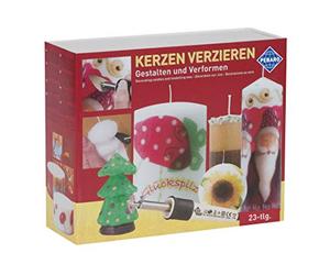 Kit de décoration de bougies avec pistons à bougie - Différents accessoires - Bougies pour décoration - Serviettes thermocollantes avec motifs de Noël