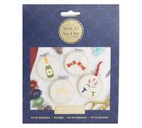 Kit de décoration de cerceau à broder à coudre et ainsi de suite, pour célébrer 8 - Kit de couture pour loisirs créatifs, idée cadeau, avec fil, motif de broderie, kit complet fait à la main
