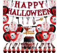 Kit de décoration de fête d'Halloween avec inscription « Blood Happy For Set » pour la maison, le Nouvel An