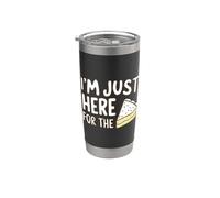 Kit de décoration de gâteau « I'm Just Here For The Cake » Gobelet isotherme en acier inoxydable double paroi