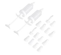 Kit de décoration de gâteaux 18 pièces avec emporte-pièce, pompe et embout de glaçage, ensemble de décoration de desserts en plastique de qualité alimentaire, seau transparent pour la cuisson des