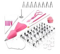 Kit de décoration de gâteaux 83 pièces: douilles à douille en acier inoxydable, grattoir à crème, ciseaux, biscuits, crème au beurre, ensemble d'outils de cuisson