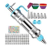 Kit de décoration de glaçage | Distributeur de crème en pâtisserie, distributeur de douille glacée | pour desserts, gâteaux, biscuits, chocolat, anniversaires et jours fériés