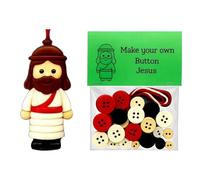 Kit De Décoration De Noël À Faire Soi-même avec des Boutons, Kit De Bricolage pour Créer Une Crèche De Noël avec des Boutons, Créez Vos Propres Décorations pour Le Sapin avec Bouton Représentant