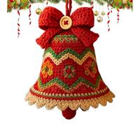 Kit de décoration de Noël au crochet facile - Cloche de Noël - Fournitures artisanales faites à la main pour projets de vacances, adolescents, enseignants d'art, projets scolaires, liens familiaux