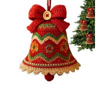 Kit De Décoration De Noël En Forme De Cloche Au Crochet - Kit De Crochet De Noël Pour Débutants | Décorations De No-ël Créatives À Suspendre Avec Cro-chet, Fournitures Pour Adultes Débutants (Rouge)