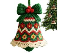 Kit De Décoration De Noël En Forme De Cloche Au Crochet - Kit De Crochet De Noël Pour Débutants | Décorations De No-ël Créatives À Suspendre Avec Cro-chet, Fournitures Pour Adultes Débutants (Vert)