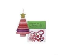 Kit de décoration de Noël en plastique coloré 8 cm, 5,5 cm, 4,8 cm