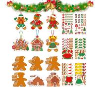 Kit de décoration de Noël - Ensemble de décoration 2D à faire soi-même avec autocollants | Activité de vacances amusante pour et adultes, créez des ornements d'arbre personnalisés pour la