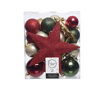 Kit de Décoration de Noël, Modèle Tradi, Set de 33 Pièces