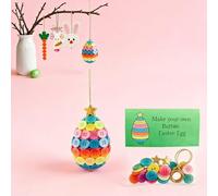 Kit de décoration de Pâques à faire soi-même, fait à la main, ensemble de boutons de vacances amusants, faites vos propres boutons de lapin/œufs de Pâques/carotte Décoration à suspendre pour activités