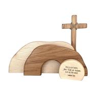 Kit de décoration de Pâques en bois au design élégant qui crée une atmosphère festive, peut être utilisé à la maison ou offert comme belle œuvre d'art. (B, 25 x 11 cm)