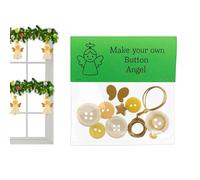 Kit de décoration de sapin de Noël à boutons - Pendentif Père Noël, ange, bonhomme de neige, arbre de Noël, pendentif pour enfants, décoration pour adultes, loisirs créatifs, rétroviseur, voiture