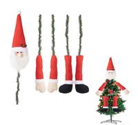 Kit de décoration de sommet de sapin de Noël bonhomme de neige et Père Noël avec bras et jambes, conçu pour sapin de Noël et guirlande pour améliorer l'environnement domestique festif (A)