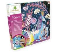 Kit de décoration de tableaux autocollants - SYCOMORE - ARTISSIMO - Animaux fantastiques - Paillettes & dorures