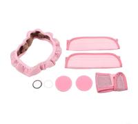 Kit de décoration de véhicule avec housse de volant étincelante, protecteurs de ceinture de sécurité et anneau de démarrage pour briller (rose)