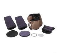 Kit de décoration de véhicule avec housse de volant étincelante, protecteurs de ceinture de sécurité et anneau de démarrage à bouton pour faire briller (violet)