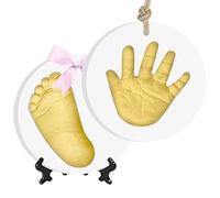 Kit de décoration d'empreintes de mains de bébé - Souvenir personnalisé avec kit de moulage d'empreintes de main, argile non toxique pour nouveau-nés et animaux de compagnie, cadeaux de fête prénatale