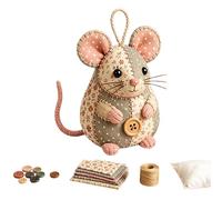 Kit de décoration en forme de souris | Petite souris | Kit de bricolage artisanal fait à la main | Pour débutants, femmes, amateurs, famille, maison, anniversaire, vacances