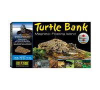 Kit de décoration flottante magnétique Exo Terra Turtle Bank Île Marron 30,5x18,5x6 cm
