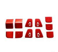 Kit de décoration intérieure pour Tesla pour modèle 3 Y 11 autocollants pour bouton de levage de porte avec adhérence double face sécurisée (rouge)