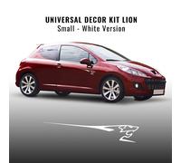 Kit de décoration Peugeot 207 lion blanc pour panneaux latéraux 20 cm