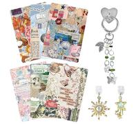 Kit de décoration pour Kindle avec pendentif à breloques et bouchon anti-poussière USB-C pour Paperwhite 11e/12e génération, ornements suspendus et carte d'insertion en carton (6,8 x 4,8 pouces