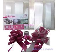 Kit de décoration - Unique - Mariage festif - 10 pièces - Tulle blanc - Noeuds automatiques