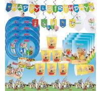 Kit de décoration XXL pour anniversaire Astérix & Obélix - Décoration de table 85 pièces - Décoration de fête