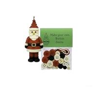 Kit de décorations de Noël à faire soi-même avec boutons pour décorations de vacances faites à la main avec Père Noël, bonshommes de neige, anges et arbres - Comprend un pack complet de matériaux et