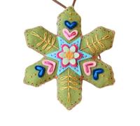 Kit de décorations de Noël en Feutre avec Flocons de Neige, décorations éclatantes avec Coutures Uniques, Jolis cœurs et étoiles pour Sapin de Noël, décoration festives Maison (Style B)