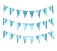 Kit de décorations pour fête de la bière, drapeaux bavarois, bannière de l'Oktoberfest, nappe bavaroise à carreaux B et drapeau blanc allemand