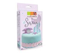 Kit de décors azyme pour gâteau sirène