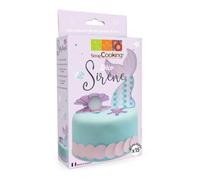 Kit de décors azyme pour gâteau sirène Scrapcooking