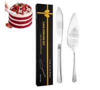 Kit de découpe de gâteau de mariage - Coupe-gâteau de mariage - En acier inoxydable - Robuste - Avec poignée ergonomique - Pour fruits, fromage, pain, gâteaux, pizzas