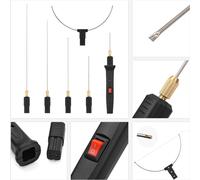 kit de découpe de mousse électrique portable 24W avec 5 pointes droites et 1 pointe arquée Température réglable Stylo de découpe de mousse portable Coupeur de fil chaud Outil de découpe de mousse de p
