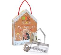 Kit de découpoirs pour biscuits - ScrapCooking - Maison pain d'épices - Inox - 5 pièces - Dimensions variées