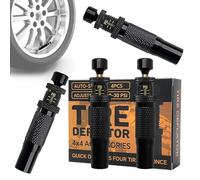 Kit de dégonflage de pneus - 4 pièces de dégonflage rapide | Kit de valve d'air à arrêt automatique | Valve d'aération portable pour voiture, équipement d'aventure pour camion, vélo, moto, voyage