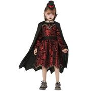 Kit de Déguisement Halloween pour Filles,Gothique Lolita Robe Costumes d'halloween et Carnaval Anniversaire Deguisement Fille Robes Fantaisie Enfant Cosplay Fête