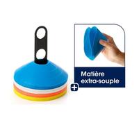 Kit de délimitation avec 40 cône d'entraînement extra-souples Tremblay CT Bleu TU Unisex