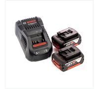 Kit de démarrage 18 V Bosch avec 2x GBA 18 V 5,0 Ah batterie Li-Ion + chargeur rapide GAL 1880