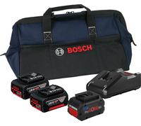 Kit de démarrage 18V Bosch / 2x batterie 4,0 Ah + 1x batterie 5,5 Ah ProCORE18V + chargeur GAL 18V-40 dans une sacoche d'artisanat